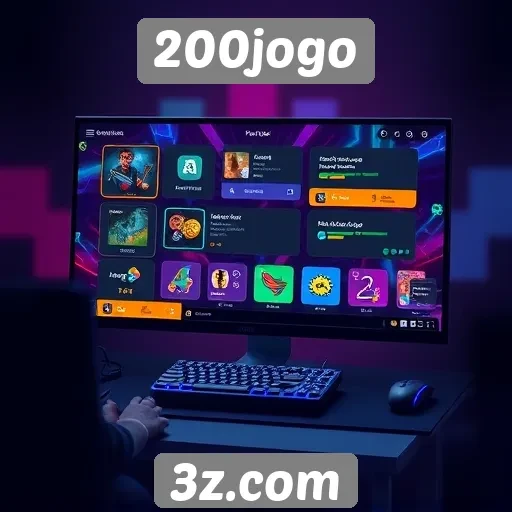 Interface do usuário do 200jogo é intuitiva e acessível
